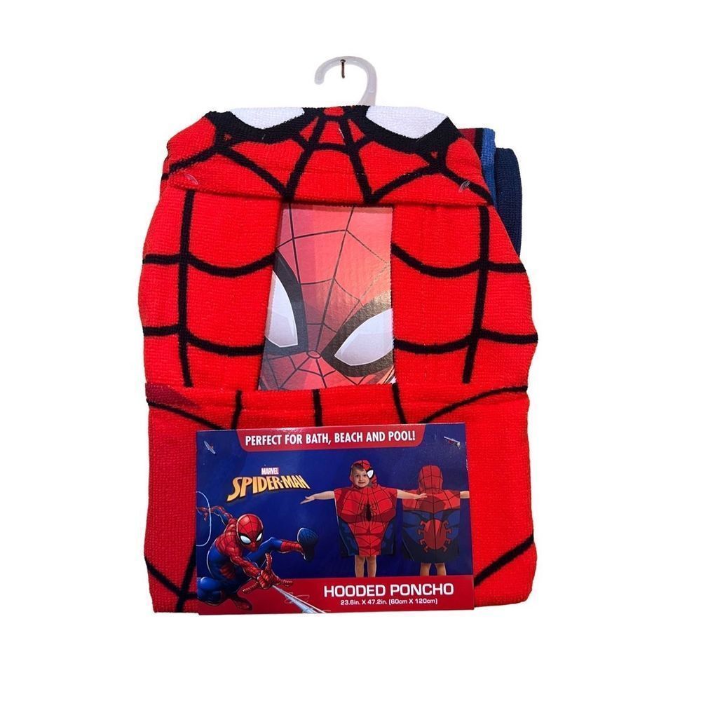 NWT Spider-Man Kids Hooded Poncho